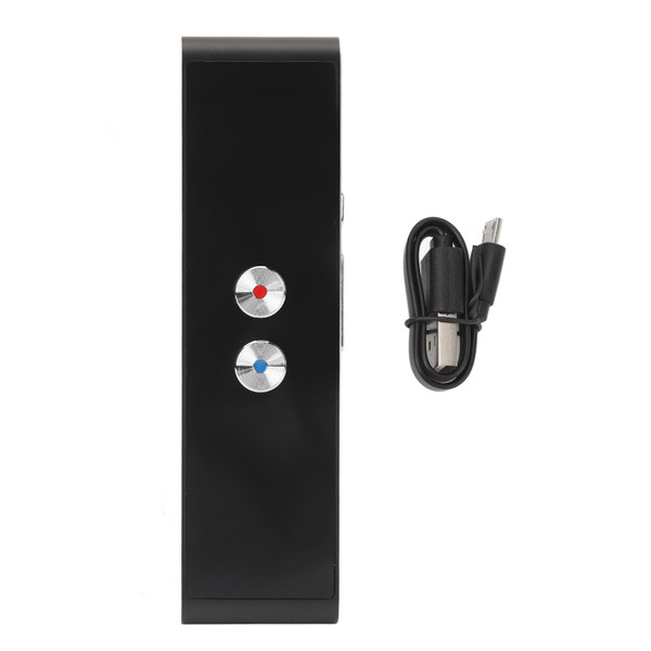 Language Translator Portable Bluetooth Two Way Real Time Accurate Voice Translation Device with USB Cable for Learning Travel Business Black