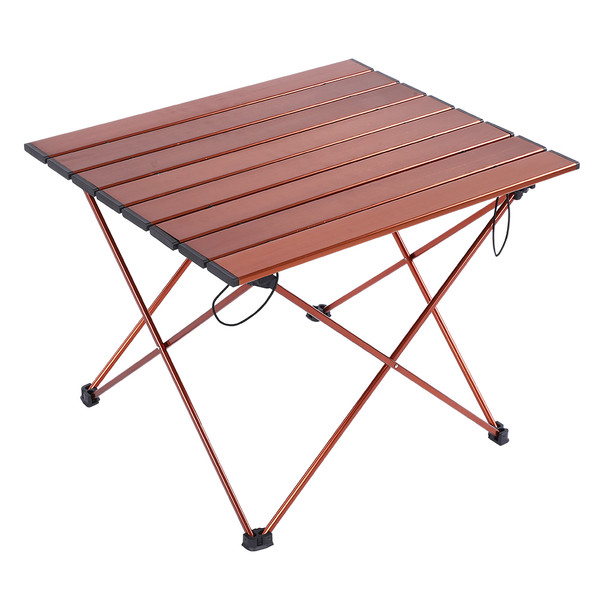 Portable Foldable Aluminum Alloy Desk Indoor Outdoor Camping Table w/ Storage Bag