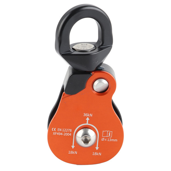 CAMNAL 36KN Rock Climbing Pulley Outdoor Survival Swivel Pulley High Altitud Traverse Hauling GearSingle Sheave