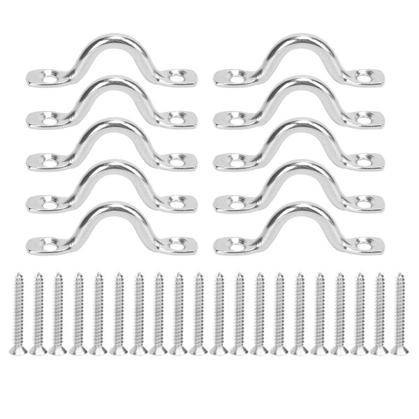 10pcs Stainless Steel Kayak Canoe Rigging Boat Pull Handle Buckles Kayak Accessories5mm / 0.2in