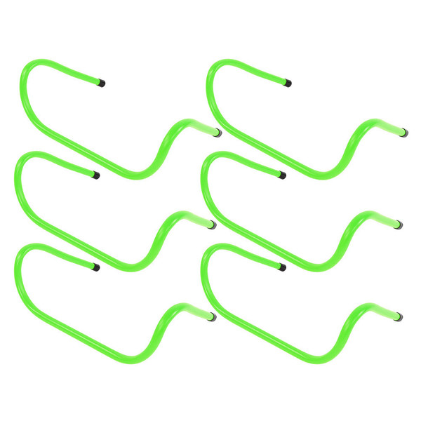 6PCS Durable ABS Football Soccer Agility Speed Training Aids Adjustable Hurdles Green