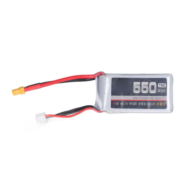 RC Lipo Battery 75C Lithium Polymer Stable 550mah XT30 Plug Lipo Battery for RC Helicopter 2S 7.4V 60x32x11mm