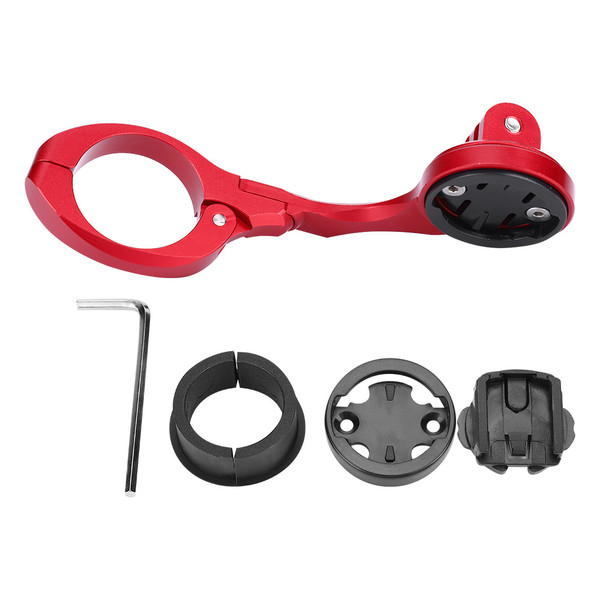 Aluminium Alloy Bicycle Odemeter Computer Extension Mount with Adapter Bike Accessory (Red)