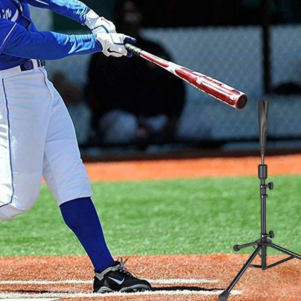 Baseball Batting Tee Portable Softball Hitting Tripod Stand Base Tee Support Height Adjustment with Carrying Bag for Adults & Teenagers Hitting Training Practice