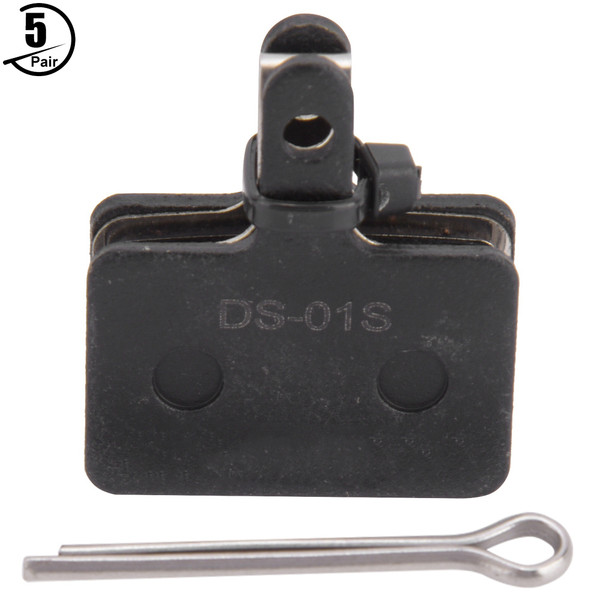 5 Pair Resin SemiMetallic Black Mountain Bike Disc Brake Pad Bicycle Cycling Tool Accessory(DS-01S )
