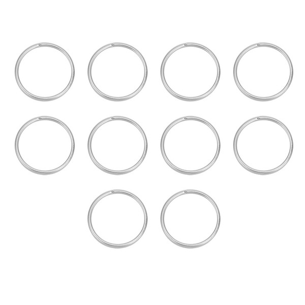 10Pcs 22mm Stainless Steel Key Holder Split Rings Key Ring Keychain Keyfob Accessories