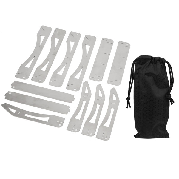 Outdoor Card Type Barbecue Stand Camping Cookware Holder Portable Picnic Folding Rack