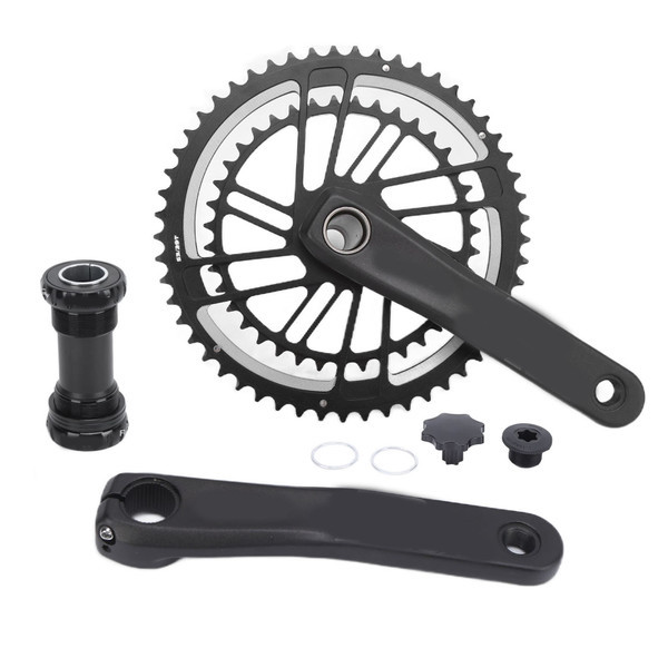 Sprocket Crankset Direct Mount Hollow Integrated Bicycle Chainring Guard Protector53/39T (Including Centre Shaft)