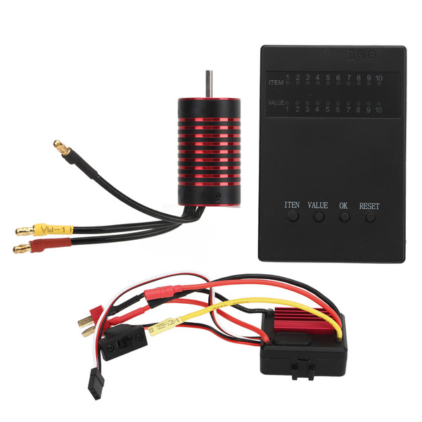 RC Brushless Motor ESC Kit 2845 Waterproof Motor 35A ESC Program Card Set for 1/12 Remote Control Car 5900KV