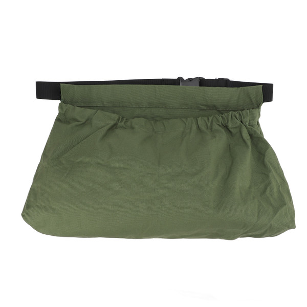 Picking Bag Waist Hanging Design Foldable Large Capacity Oxford Cloth Fruit Storage Pouch for Outdoor Green