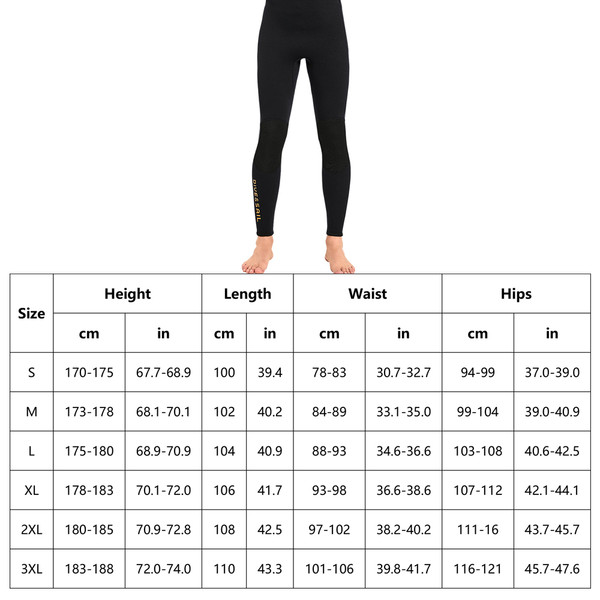 3mm Neoprene Wetsuit Pants Men Surfing Pants Keep Warm Diving Pants for Swimming Surfing Diving