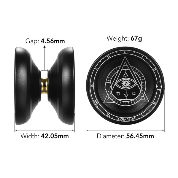 Professional Yoyo Competitive Aluminum Yoyo Ball Yo Yo Gift with Strings and Glove