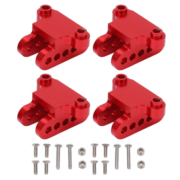 2Pack RC Front Rear Axle Lower Shock Mount Bracket Aluminium for LOSI 1/8 LMT SOLID AXLE Monster TruckRed