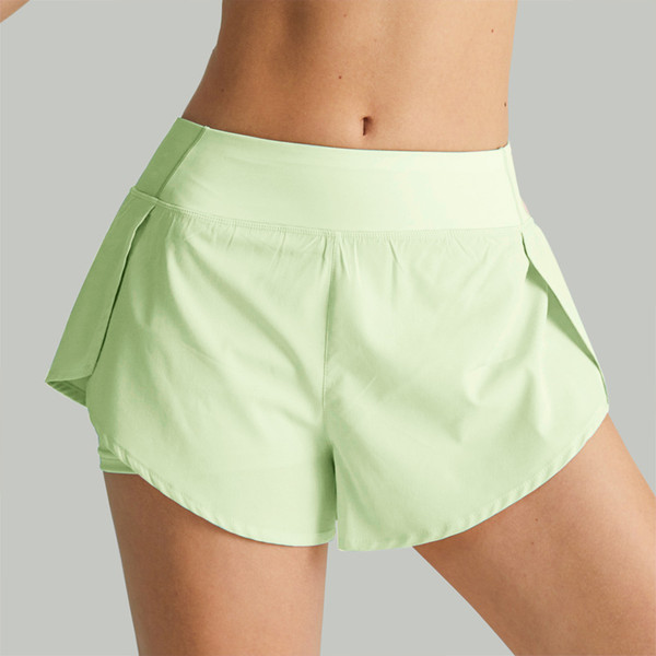 Women Running Shorts 2-in-1 with Pocket Wide Waistband Coverage Layer Liner Lounging Sport Yoga Leggings Fitness Workout Athletic Gym Home Sportswear