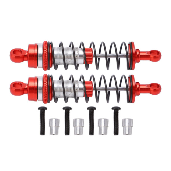 RC Front Rear Shock Absorbers Reducing Vibration Aluminum Alloy RC Parts for Latrax Teton 1/18 Red