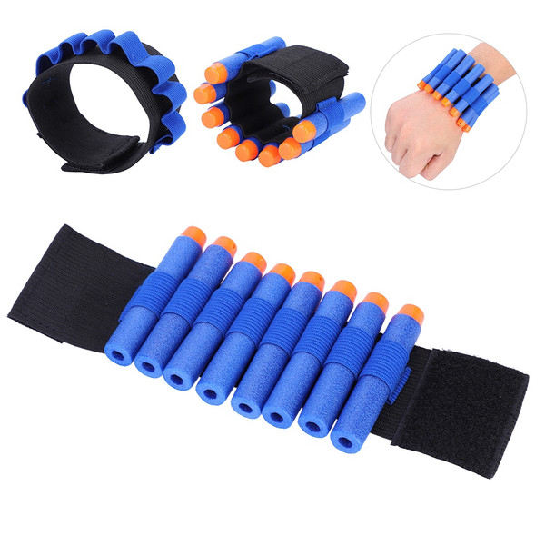 Soft Bullet Dart Ammo Storage Wrist Belt Band Strap for Toy Gun Game