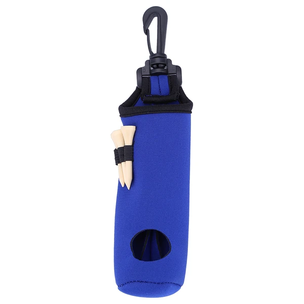 Golf Ball Bag Holder Neoprene Utility Pouch Golfing Tee Accessories Bag With Clip Blue