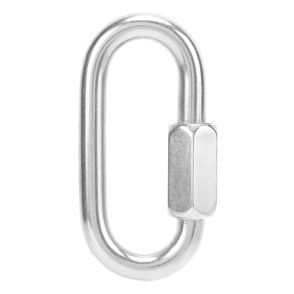 Locking Carabiner Stainless Steel Chain Connector O Shape Quick Link for Carabiner Outdoor Equipment10mm / 0.4in