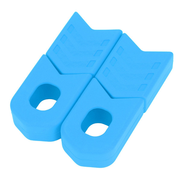 1 Piar Silicone Bicycle Crank Protection Sleeve Arm Protector Bike Accessory (Blue)