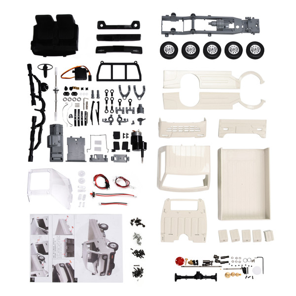 1/10 2.4G Remote Control Truck Kit Simulation RC Truck Model for Kid Children Gifts ToysWhite