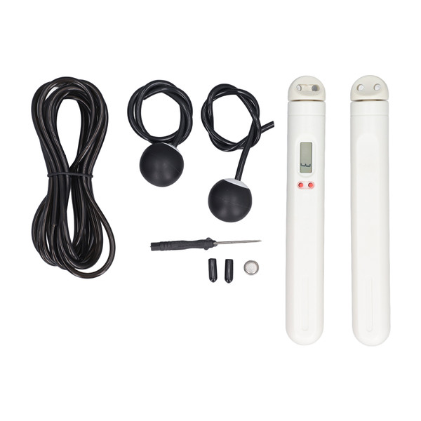Dual Use Skipping Rope Intelligent Counting Weighted Cordless Jumping Household Fitness Skipping Steel Wire Rope White