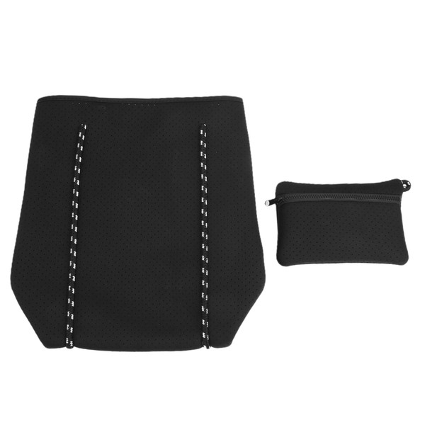 Outdoor Neoprene Perforated Beach Bag Large Capacity Casual Mommy Hand Strap Shopping Bag Black