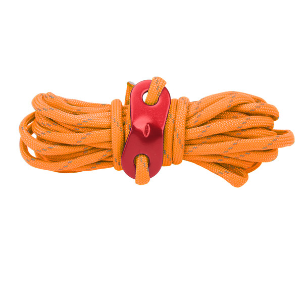 Reflective Guyline Tent Rope Thickened Windproof Camping Cord with Aluminium Alloy Wind Rope Buckle for Outdoor Camping Orange