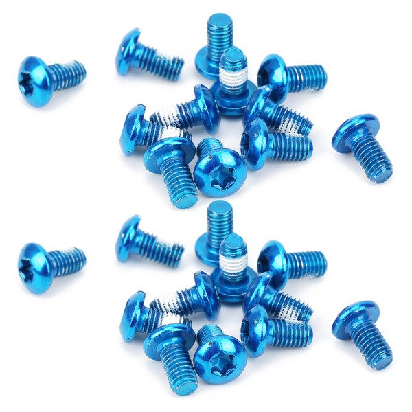 ZTTO 24PCS Alloy Steel Bicycle Brake Rotor Bolts Mountain Bike M5x10mm Disc T25 ScrewBlue