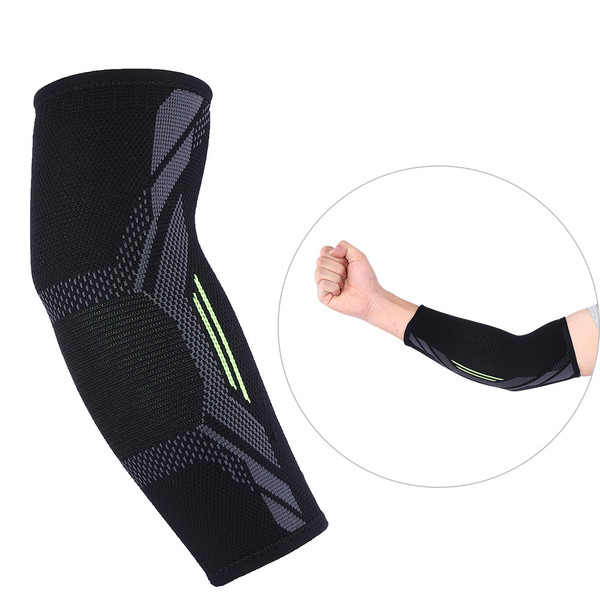 1pc Black Unisex Sports Elbow Support Protector Brace Guard Protective Arm Sleeve M