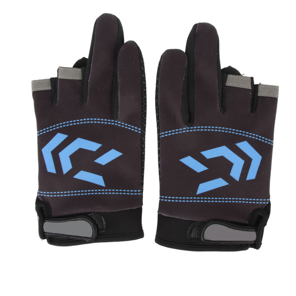 Fishing Gloves Nylon Wear Resistant Self Adhesive Adjustable Tightness Nonslip Sun Protection Gloves for Fishing Outdor