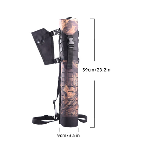 Oxford Cloth Back Arrow Quiver Outdoor Hunting Arrows Bag with Adjustable Shoulder Strap