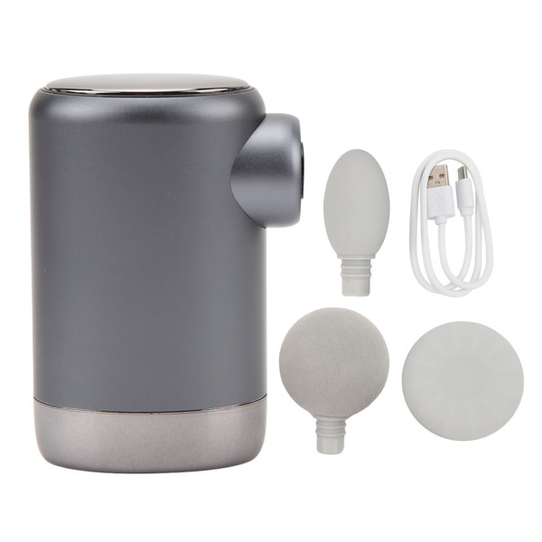 Mini Deep Tissue Massager Portable Pocket Handheld Percussive Muscle Massager with 3 Massage Heads for Athletes Muscle Fatigue Relieve Grey