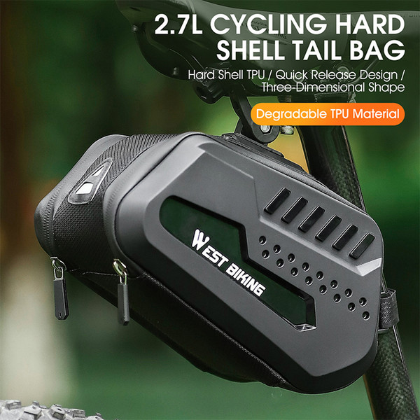 Bike Saddle Tube Bag Waterproof Bicycle Under Seats Bag Large Capacity Cycle Storage Bag Quick Release Bicycle Accessories