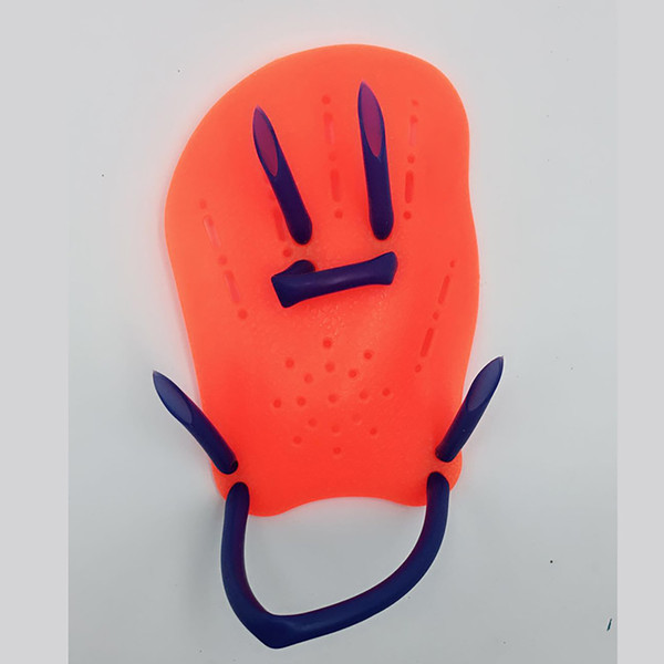 Swimming Hand Paddles Training Hand Fins with Adjustable Straps for Children Adult Water SportsOrange M