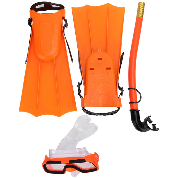 Children Diving Snorkeling Mask Goggle Snorkel Flippers Set Swimming Equipment Accessory(30-35)