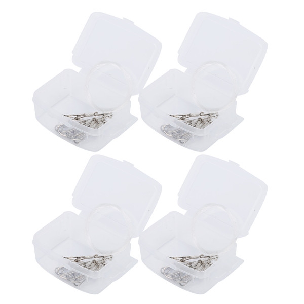 4 Box High Carbon Steel Fishing Hooks with Line Strong Sharp Worm Soft Bait Jig Fish Hook2#