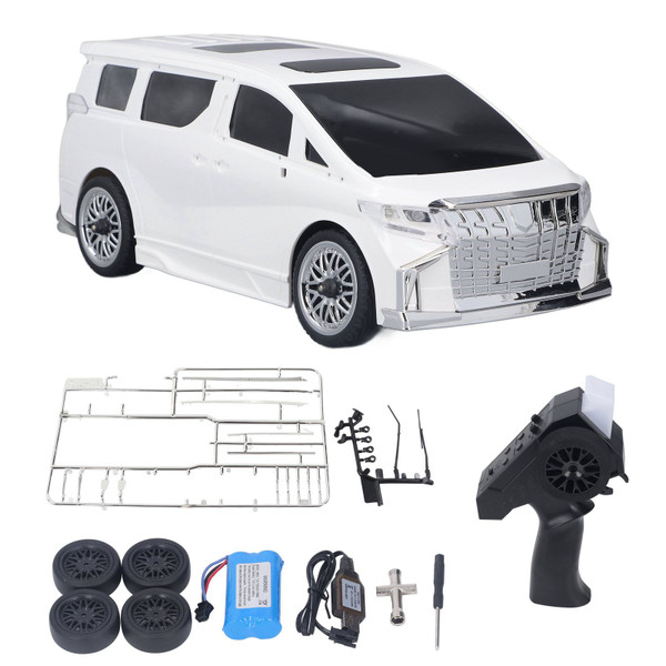 1/16 High Speed RC Car with 2.4G Wireless Remote Control Two Wheel Drive Model Car for Entertainment White