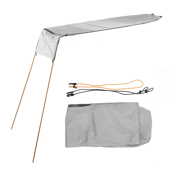 Kayak Shade Canopy Portable Foldable Boat Awning Set Kayak Canoe Sunshade Accessories Light Gray