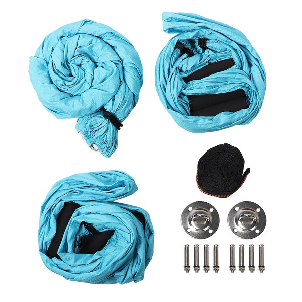 Anti Gravity Aerial Yoga Fitness Hanging Flying Inversion Swing Sling Hammock(Sky Blue)