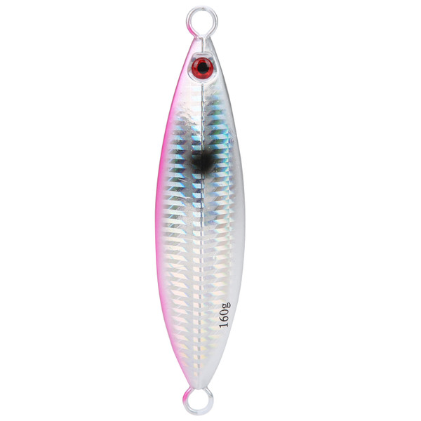 Fishing Artificial Baits Fish Shaped Metal Lifelike Lures Fishing Accessory Pink160g/5.6oz