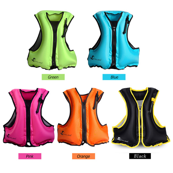Adult Inflatable Swim Vest Life Jacket for Snorkeling Floating Device Swimming Drifting Surfing Water Sports Life Saving