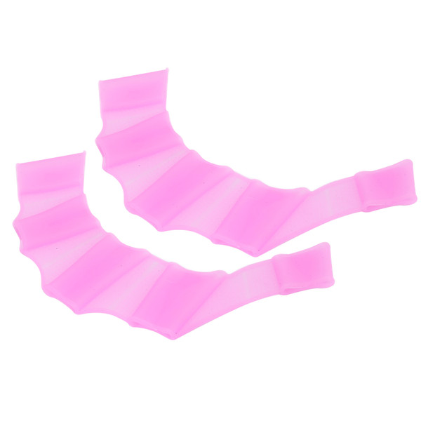 1 Pair Swimming Handcuffs Flippers Silicone Swimming Finger Webbed Gloves Swim Palm FingerPurple M