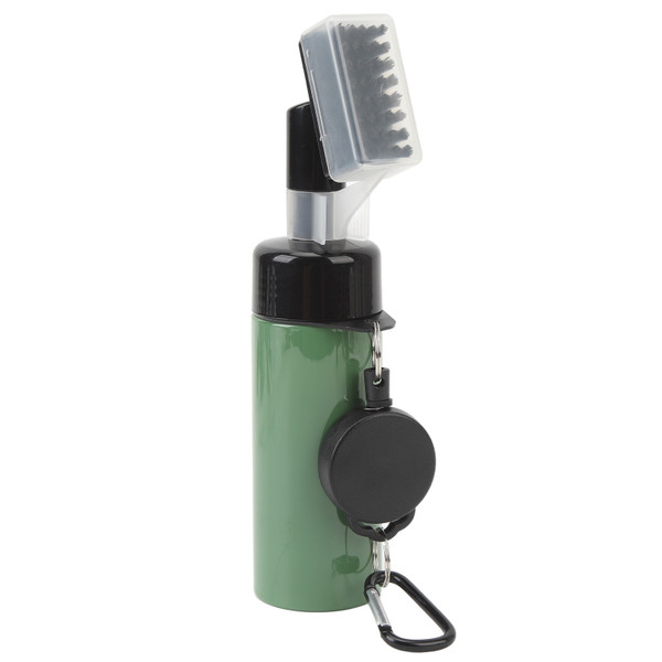 Golf Water Brush with Nylon Bristles 160ML Detachable Water Bottle Water Spray Golf Cleaning Tool with Retractable Rope Buckle for Golfers Green