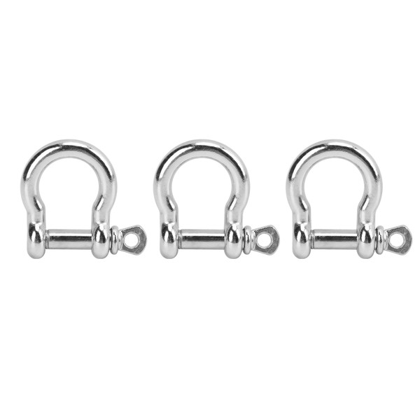 3pcs Screw Pin Anchor Shackle Bow Shape Load Shackle for Paracord Survival Bracelet