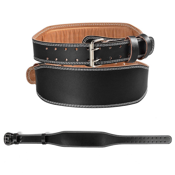 PU Leather Weight Lifting Belt Workout Back Support Belt Lever Belts for Training Exercise M Size 105cm/3.44ft Black