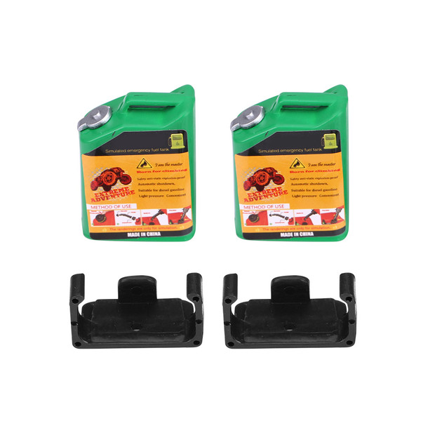 1Pair Mini Simulation Fuel Storage Tank with Pasters for 1/10 RC Crawler Car (Green)