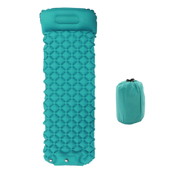 Camping Sleeping Pad Ultralight Inflatable Sleeping Mat with Built in Pump Backpacking Camping Air Mattress for Outdoor Peacock Blue