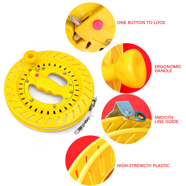 Outdoor Kite Line Winder Winding Reel Grip Wheel with Flying Line String Kite Flying Tool