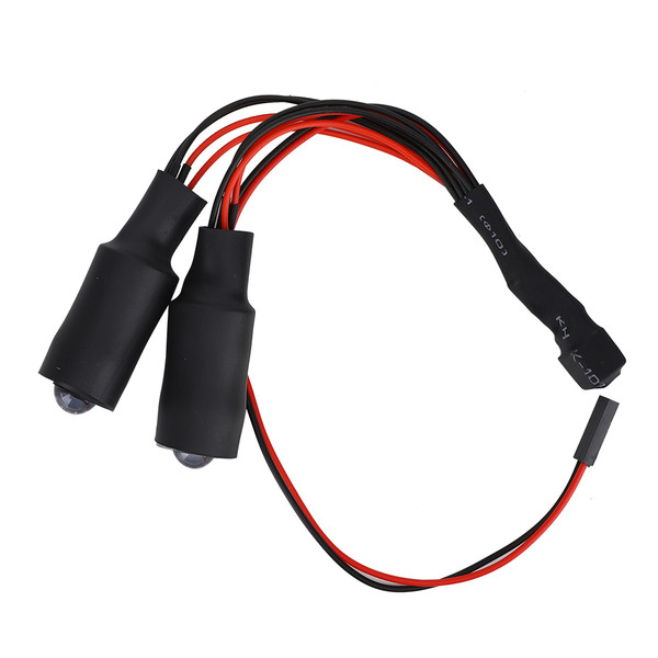 LED Headlight Light for 1/10 RC Crawler Axial SCX10 RC4WD D90 for Jeep/Wrangler/RubiconWhite red