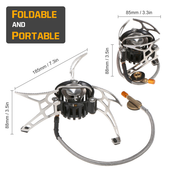Outdoor Camping Multi Fuel Oil Stove with 500ml Gasoline Fuel Bottle for Diesel Alcohol